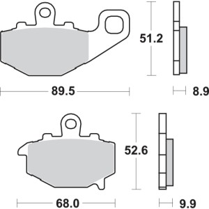 Pastilla de freno SBS P687-RQ