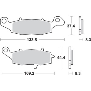 Pastilla de freno SBS P705-HF