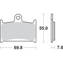 Pastilla de freno SBS P714-HS