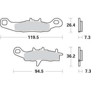 Pastilla de freno SBS P726-SI
