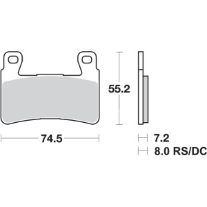 Pastilla de freno SBS P734-HS