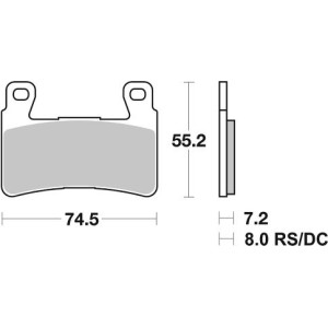 Pastilla de freno SBS P734-RST