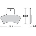 Pastilla de freno SBS P755-ATS