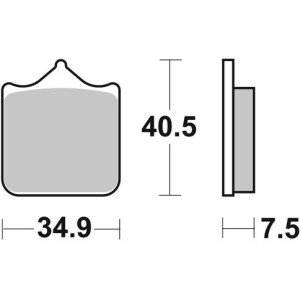 Pastilla de freno SBS P762-RST