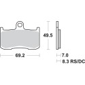 Pastilla de freno SBS P782-DC