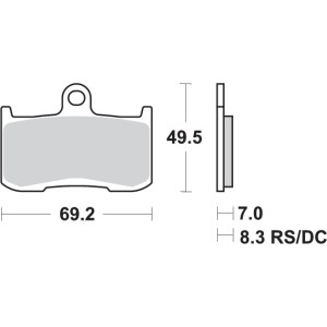 Pastilla de freno SBS P782-DC