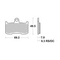 Pastilla de freno SBS P782-RST