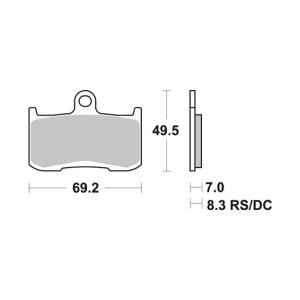 Pastilla de freno SBS P782-RST