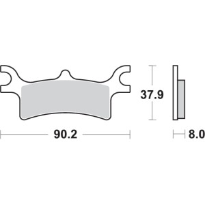 Pastilla de freno SBS P787-ATS