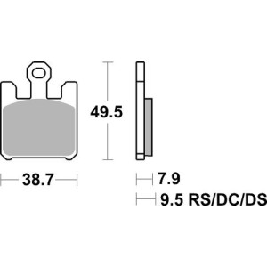Pastilla de freno SBS P788-RST