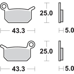 Pastilla de freno SBS P794-SI