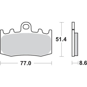 Pastilla de freno SBS P796-HF
