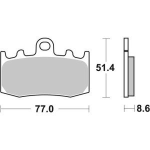 Pastilla de freno SBS P796-RST