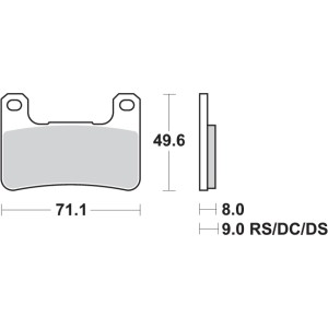Pastilla de freno SBS P806-DS1