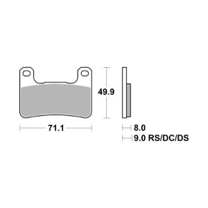 Pastilla de freno SBS P806-RST