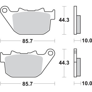 Pastilla de freno SBS P808-LS