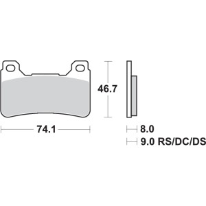 Pastilla de freno SBS P809-DC