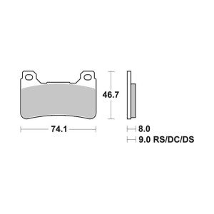 Pastilla de freno SBS P809-RST