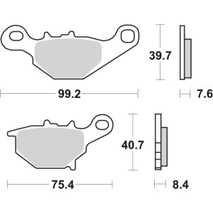 Pastilla de freno SBS P820-SI