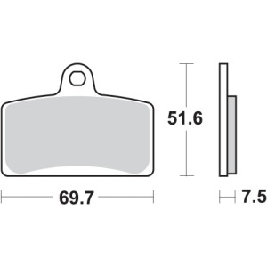 Pastilla de freno SBS P821-HS