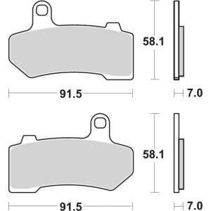 Pastilla de freno SBS P830-LS