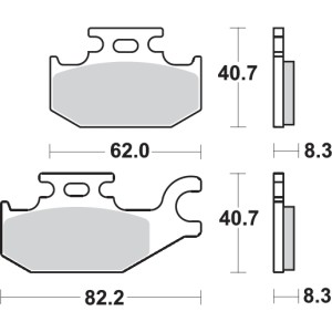 Pastilla de freno SBS P835-SI