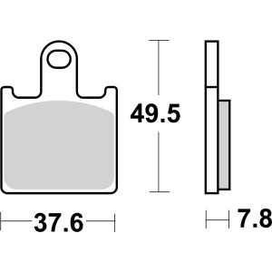 Pastilla de freno SBS P838-DS1