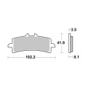 Pastilla de freno SBS P841-DS2