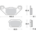 Pastilla de freno SBS P848-SI
