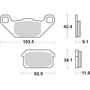 Pastilla de freno SBS P848-SI