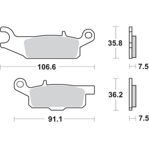Pastilla de freno SBS P849-RSI