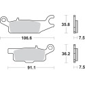 Pastilla de freno SBS P850-SI