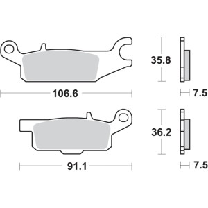 Pastilla de freno SBS P850-SI