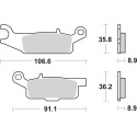 Pastilla de freno SBS P851-SI