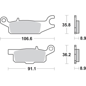 Pastilla de freno SBS P852-RSI