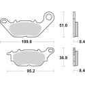 Pastilla de freno SBS P858-HF