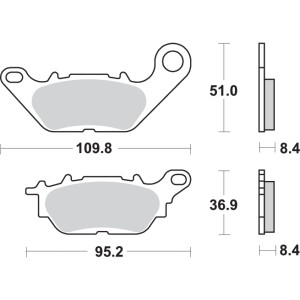 Pastilla de freno SBS P858-HF