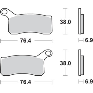 Pastilla de freno SBS P866-SI