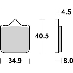 Pastilla de freno SBS P870-DS1
