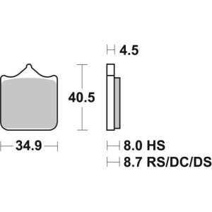 Pastilla de freno SBS P870-RST