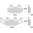 Pastilla de freno SBS P878-SI