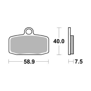 Pastilla de freno SBS P885-RST