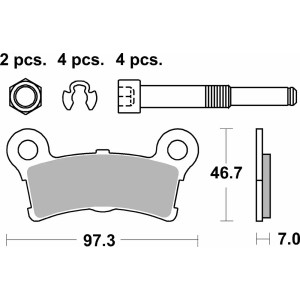 Pastilla de freno SBS P904-LS