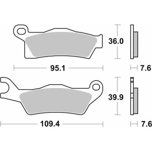 Pastilla de freno SBS P910-SI