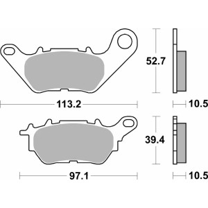 Pastilla de freno SBS P932-HF