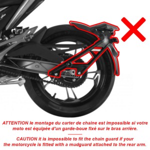 ZONTES 125 Hyper Trail - Protector de cadena Negro satinado