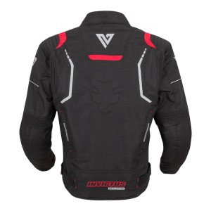CHAQUETA DE MOTO CORTA EN CORDURA INVICTUS ARES RED