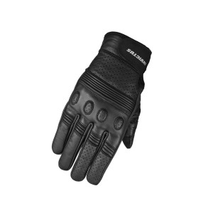 Guante de moto de cuero perforado Invictus El Rebelde