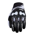 GUANTES FIVE RS2 EVO 2 NEGRO / BLANCO / ROJO FLUOR