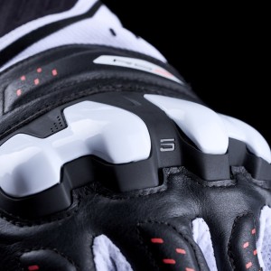 GUANTES FIVE RS2 EVO 2 NEGRO / BLANCO / ROJO FLUOR